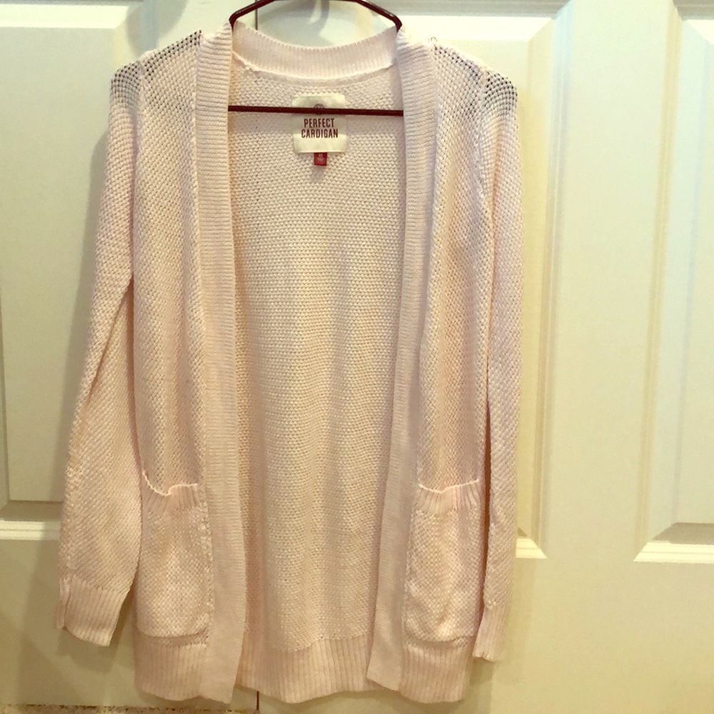 Pastel pink cardigan XS
